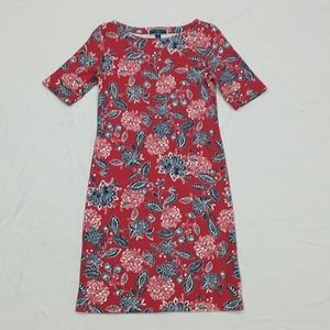 Karen Scott Red, White, and Blue Floral Dress.